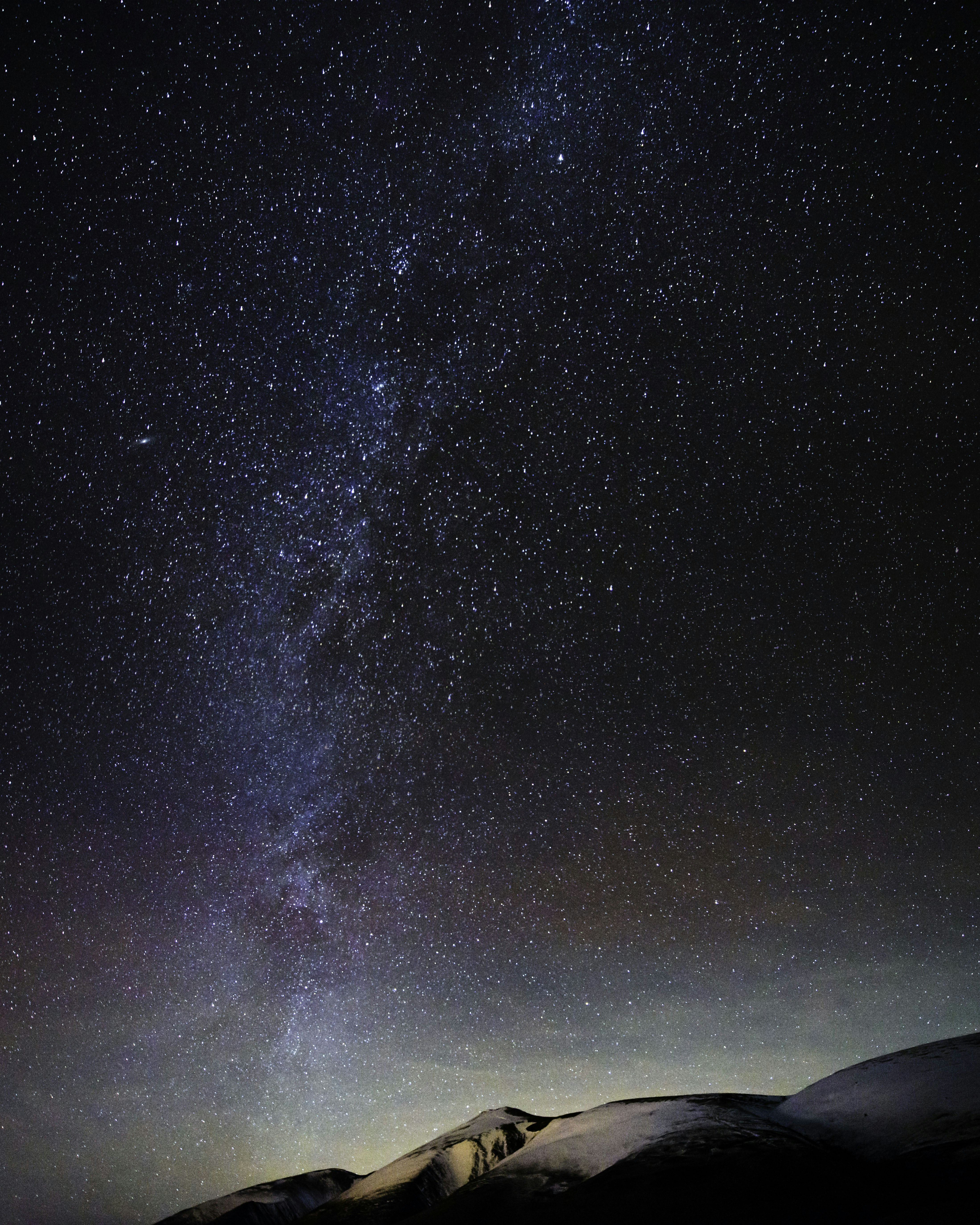 Milky Way Over Snow-capped Mountains
