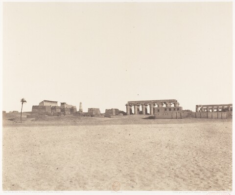 Ancient Egyptian Temple Ruins in Desert