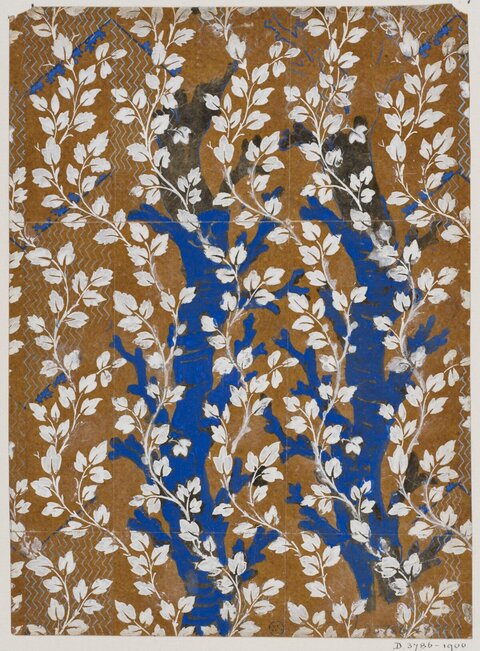 Vintage Tree Leaf Textile Design