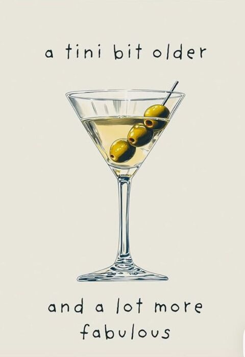 Martini Birthday Greeting Card