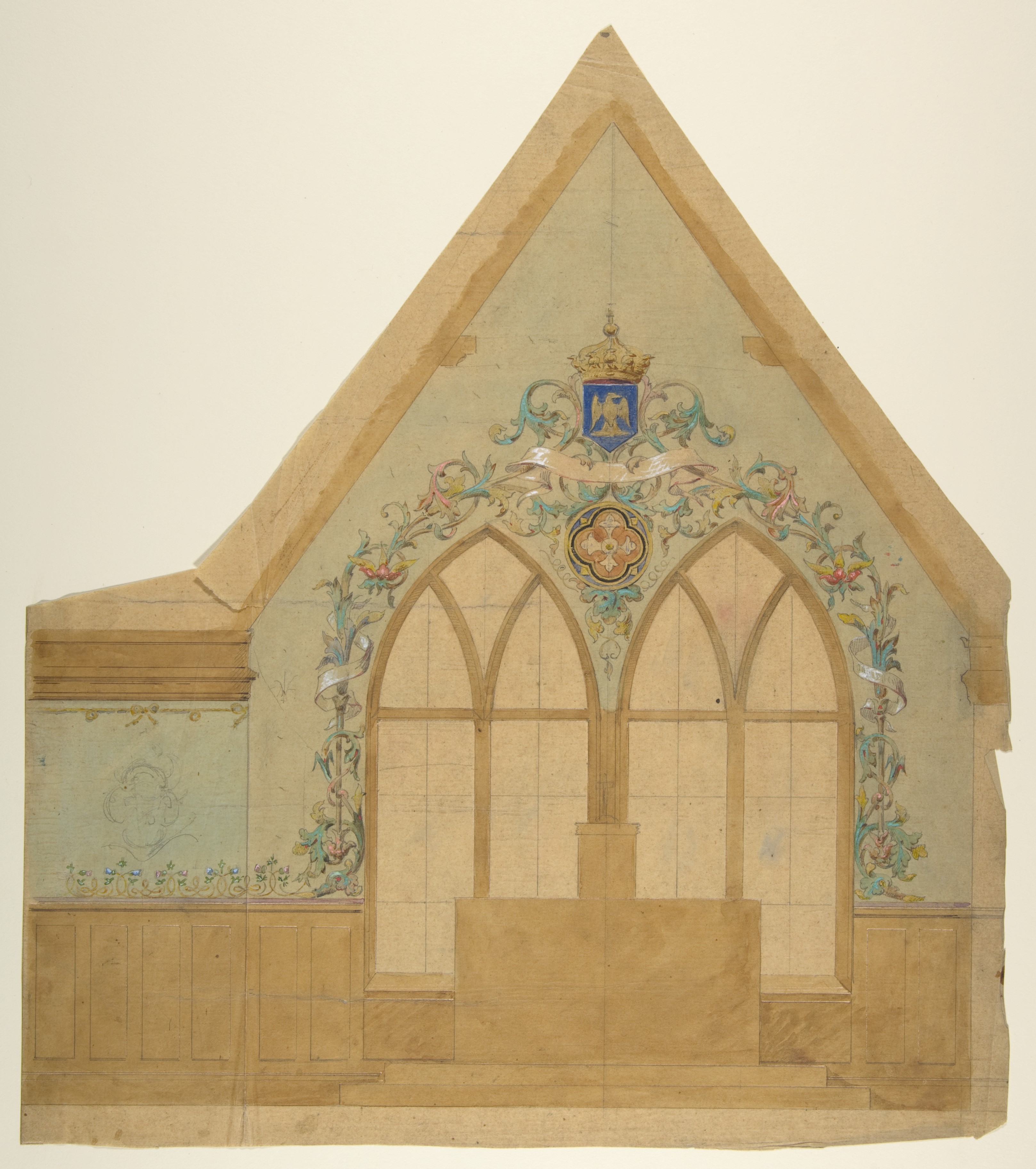 Gothic Chapel End Design Drawing