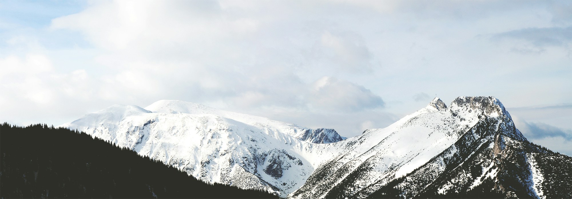 Winter Snowy Mountain Landscape
