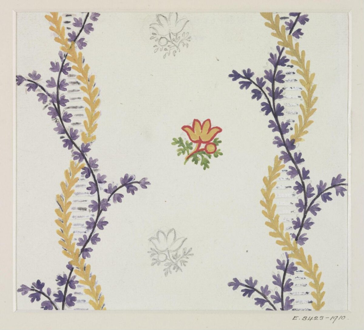 Floral Textile Design Sketch