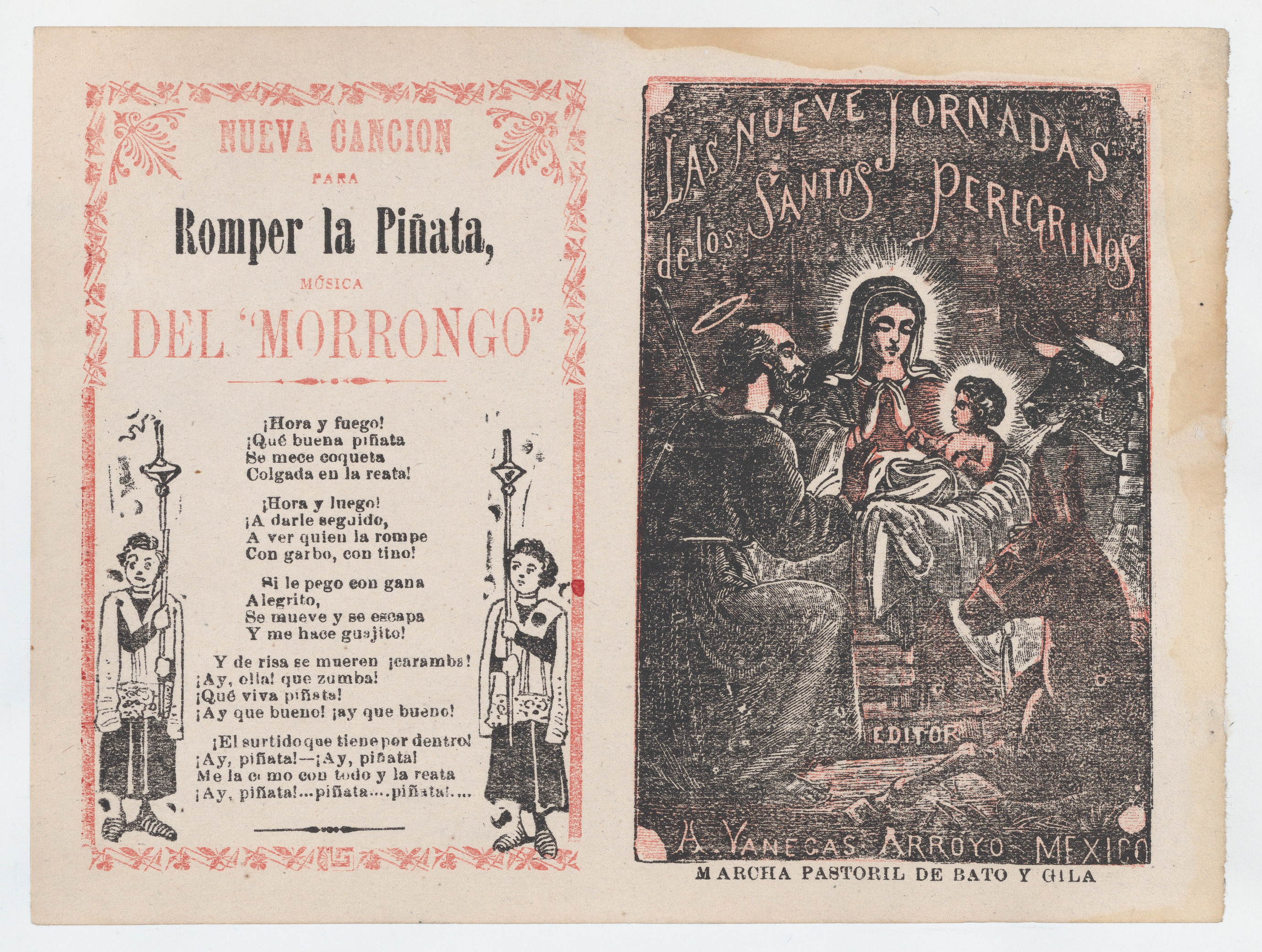 Vintage Mexican Folk Song Broadside