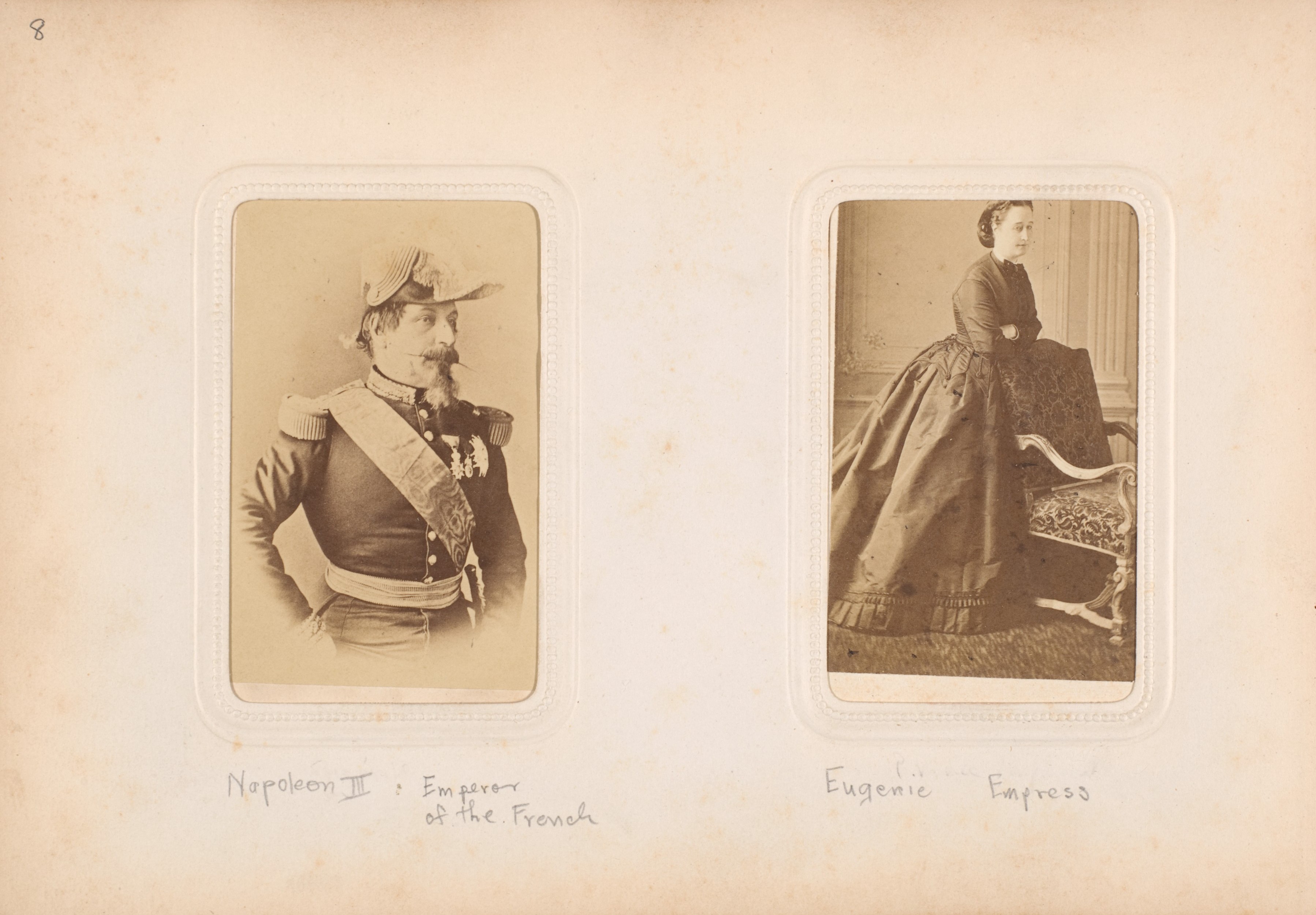 Portraits of Napoleon III and Empress Eugenie
