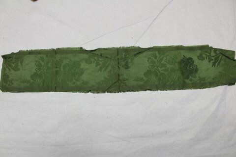 Green Floral Pattern Fabric Strip