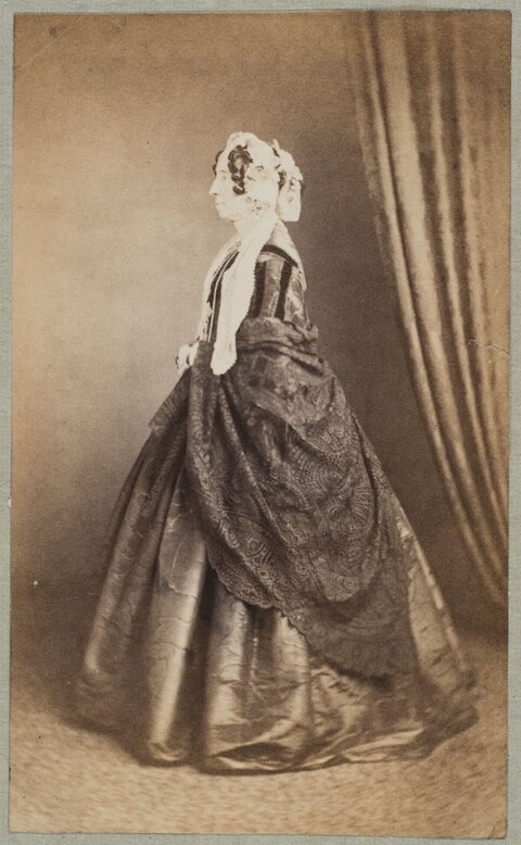 Vintage Victorian Woman Full Length Portrait