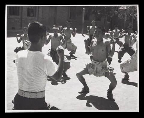Instructor Leading Martial Arts Training