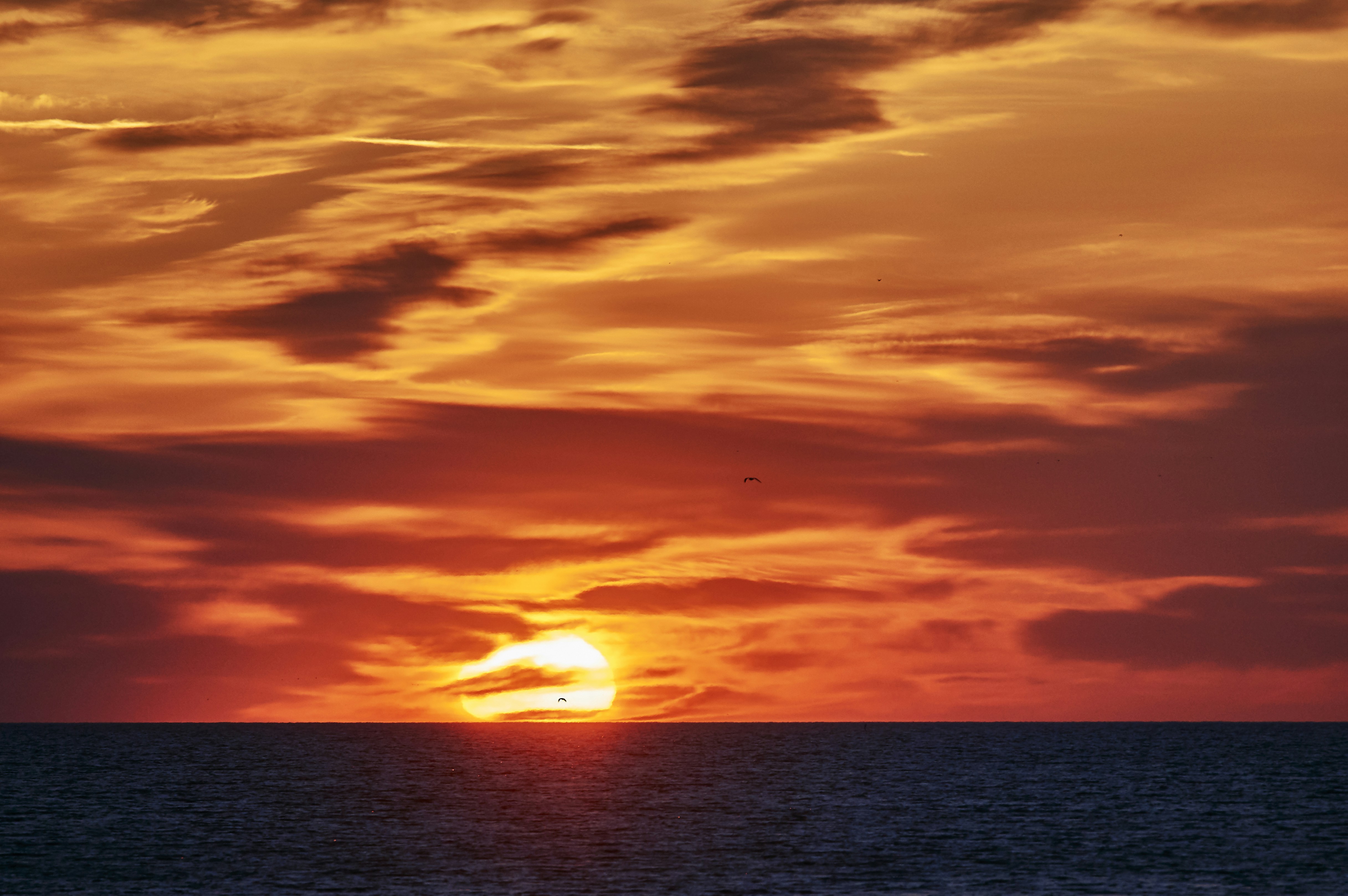 Sunset Over the Open Sea