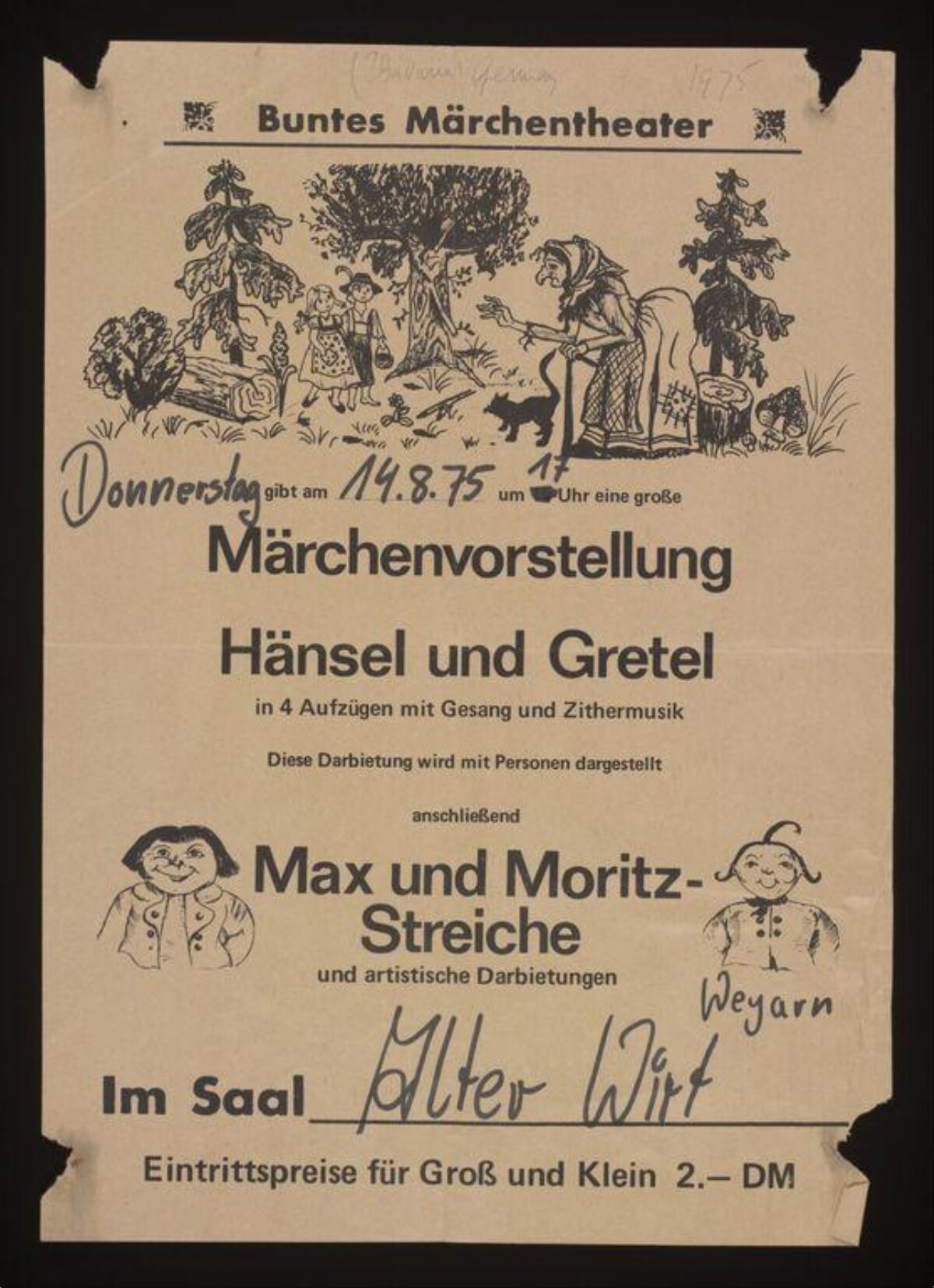 1975 German Fairy Tale Theater Poster