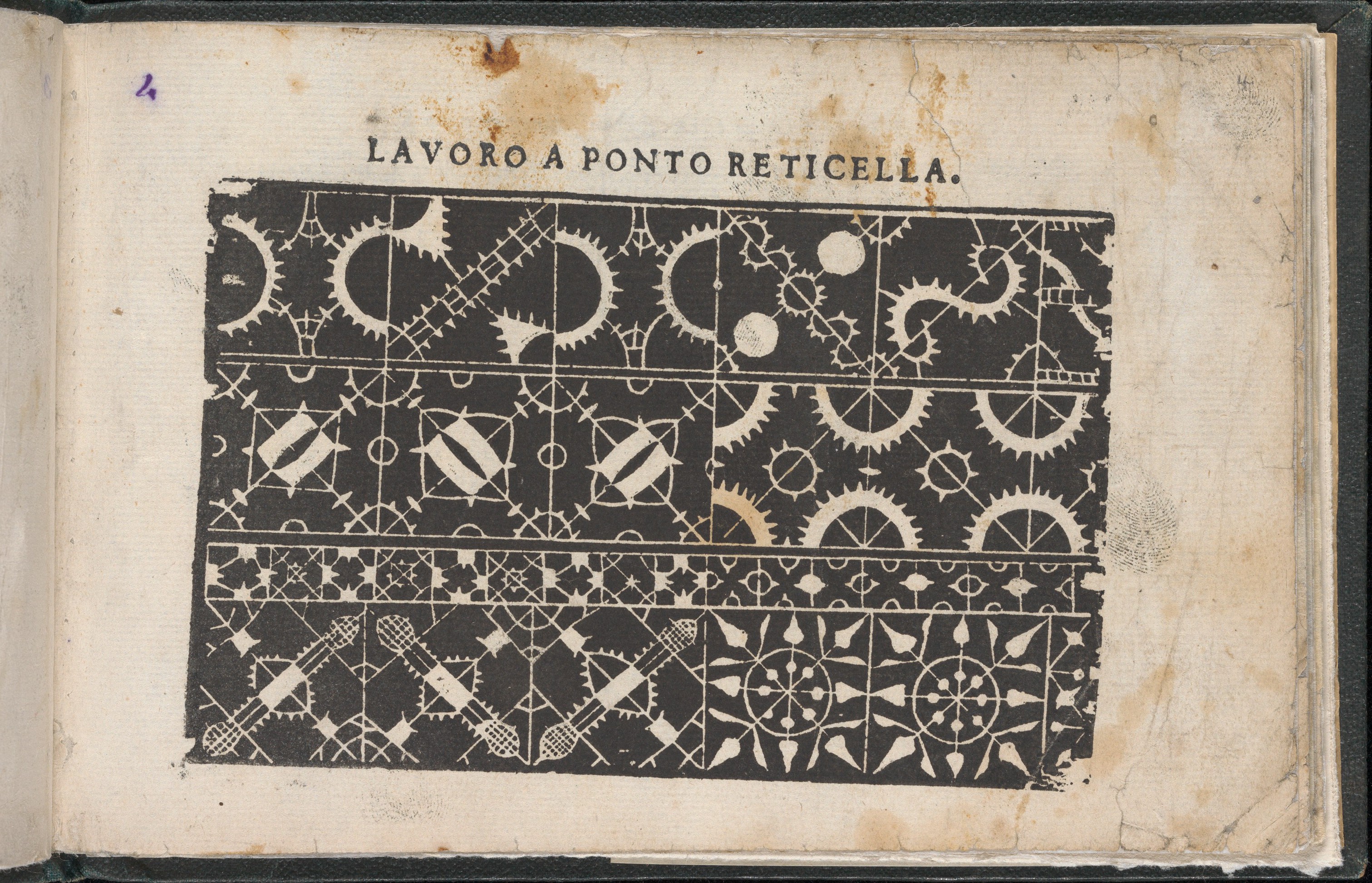 Antique Reticella Lace Pattern Page