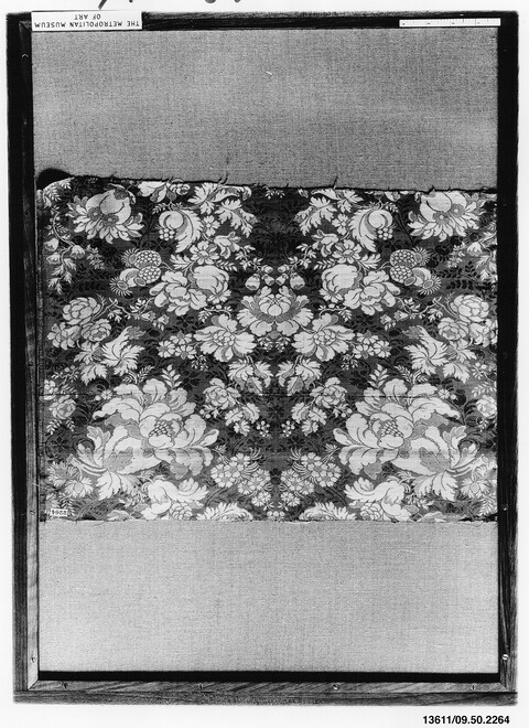 Antique Floral Pattern Textile Fragment