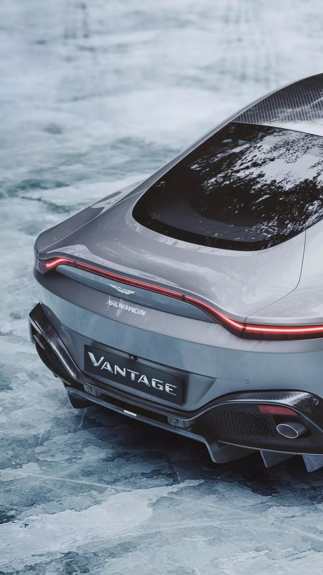 Aston Martin Vantage on Ice