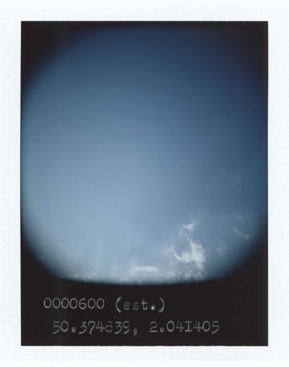 Blue Sky View With Geocoordinates