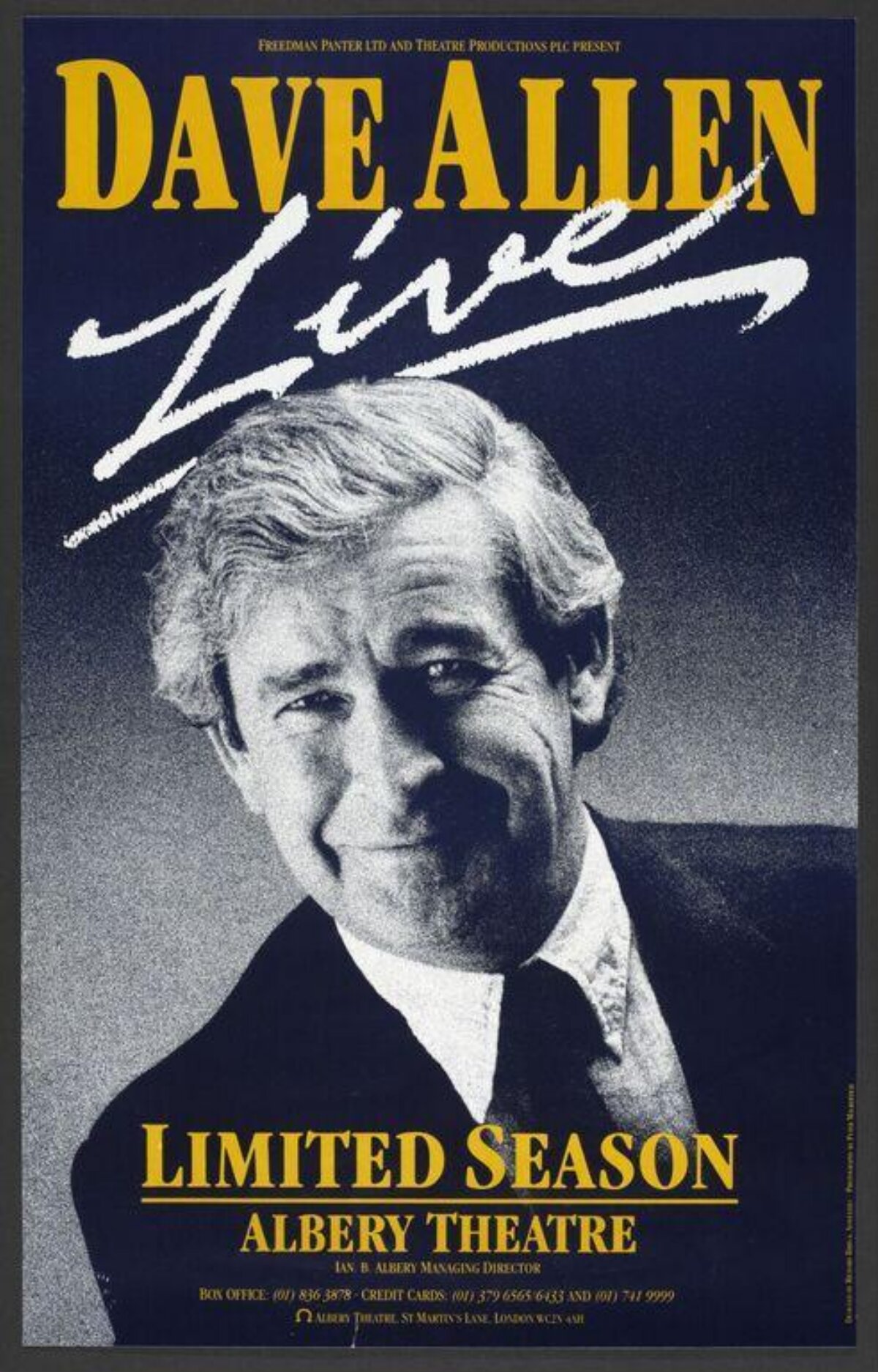 Dave Allen Live Theatre Poster