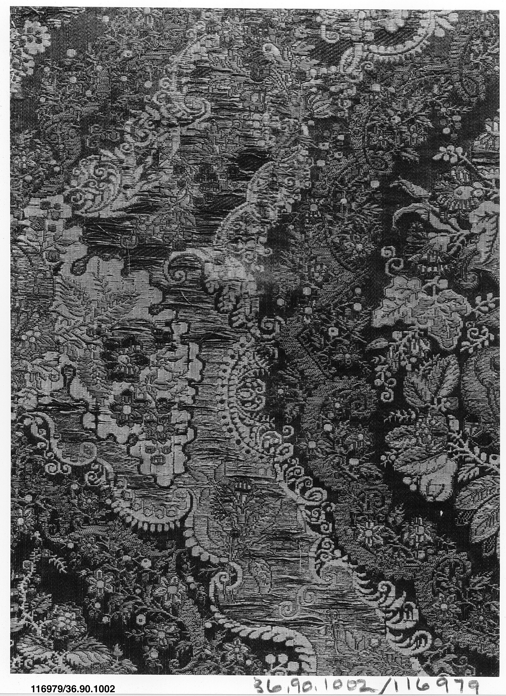 Antique Patterned Woven Textile Fragment