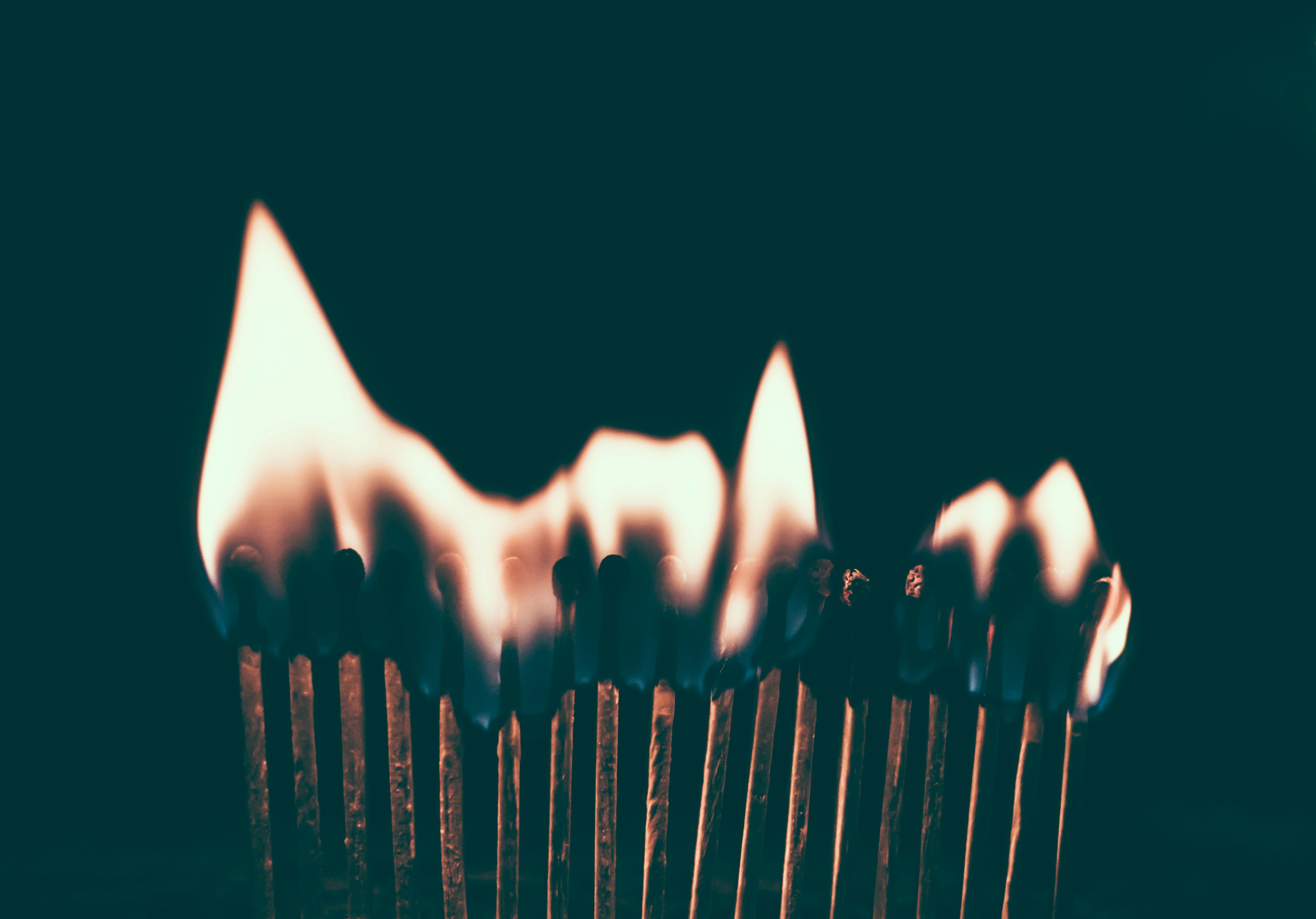 Burning Row of Matchsticks