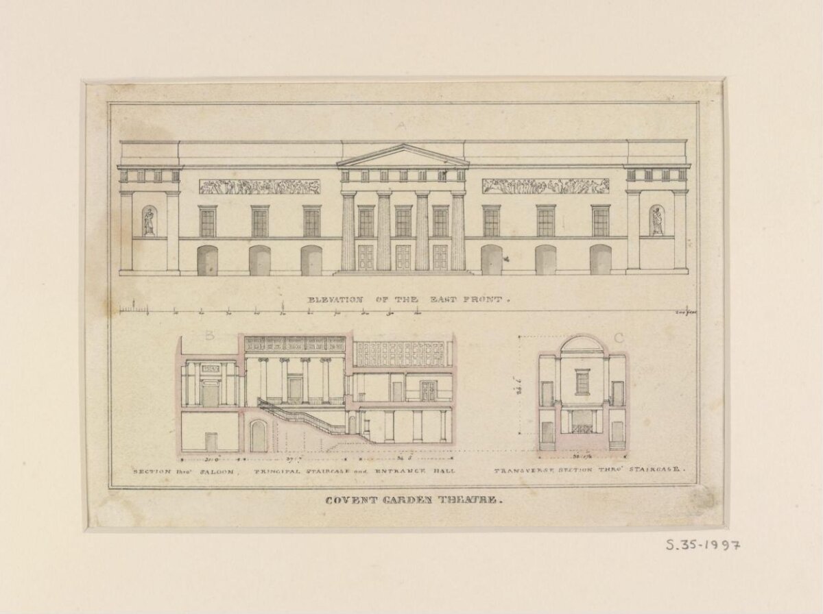 Covent Garden Theatre Architectural Drawing