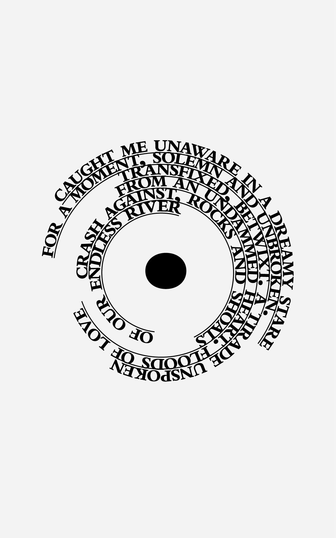 Spiral Typography Poem Art