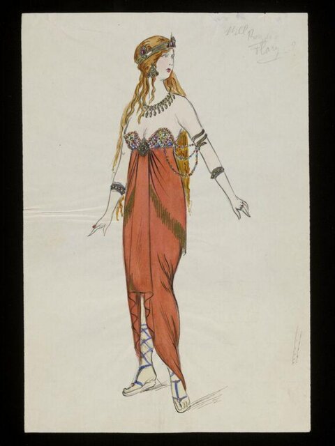 Theatrical Female Costume Design Sketch