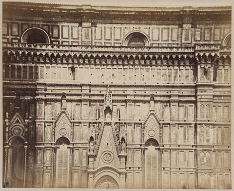 Vintage Photo of Cathedral Facade