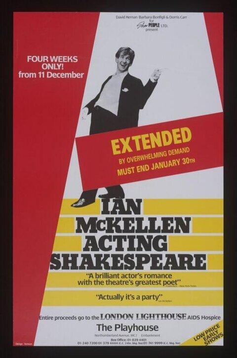Ian McKellen Acting Shakespeare Poster