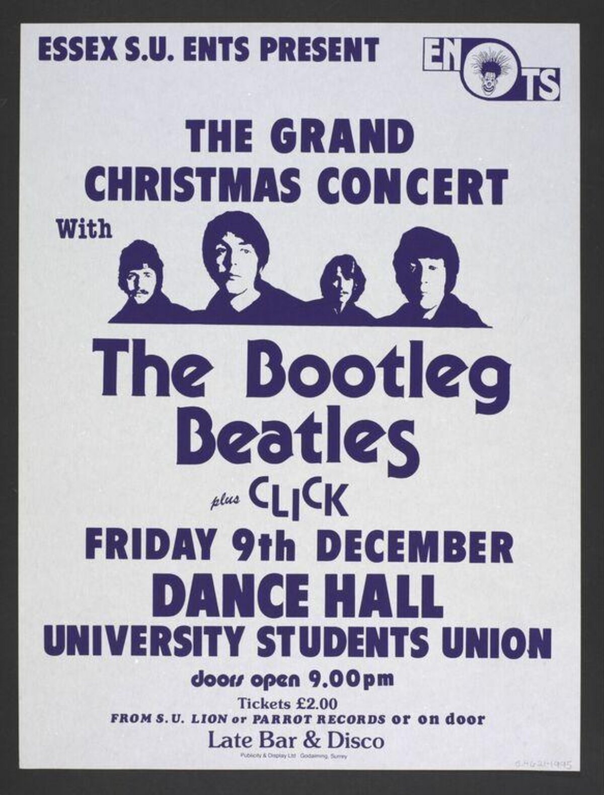 The Bootleg Beatles Christmas Concert Poster