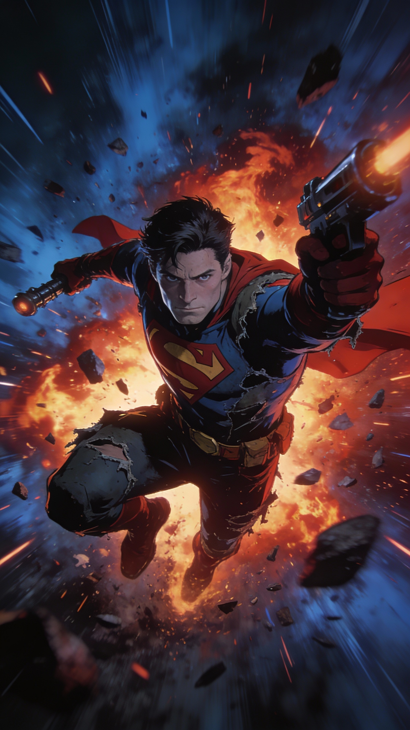 Battle Damaged Superman Advancing