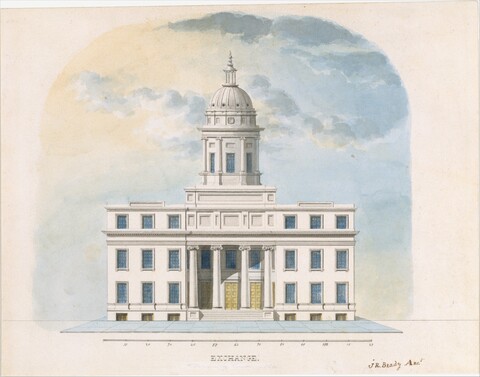 Exchange Building Architectural Elevation Drawing