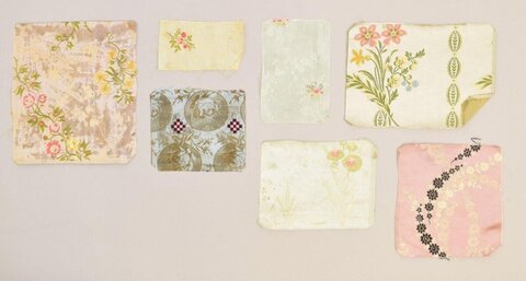 Vintage Floral Fabric Swatches Collection
