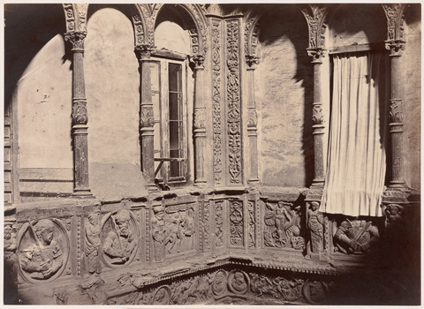 Ornately Carved Historical Interior Balcony