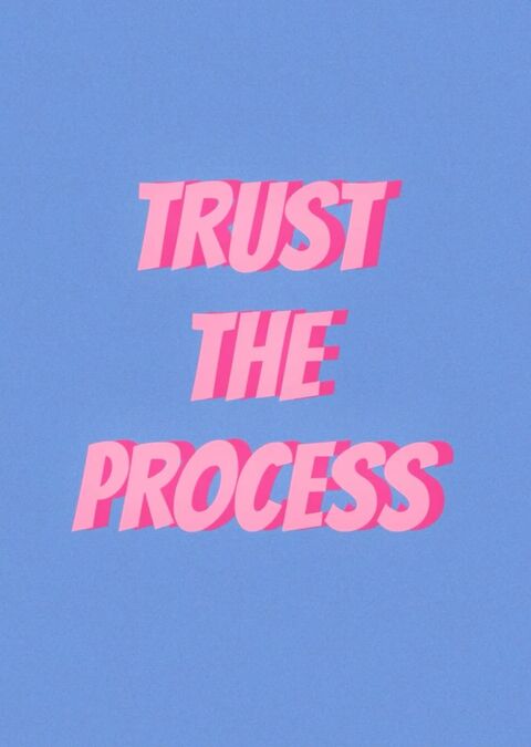 Trust The Process Motivational Graphic