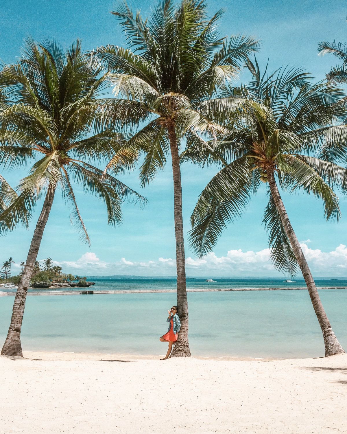 Woman Posing on Tropical Beach
