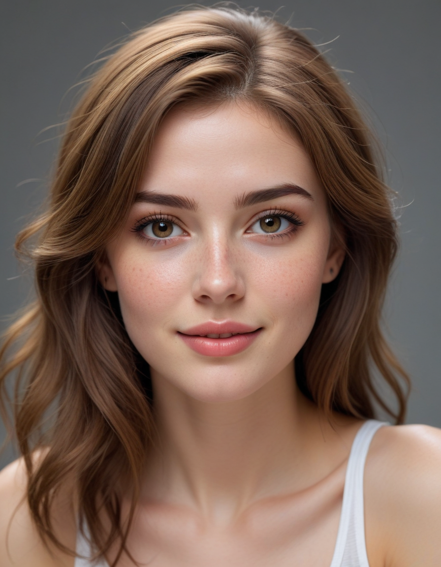 Studio Portrait of Young Woman