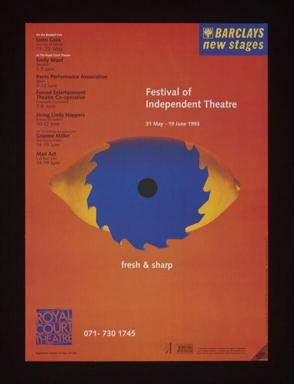 1993 Independent Theatre Festival Poster