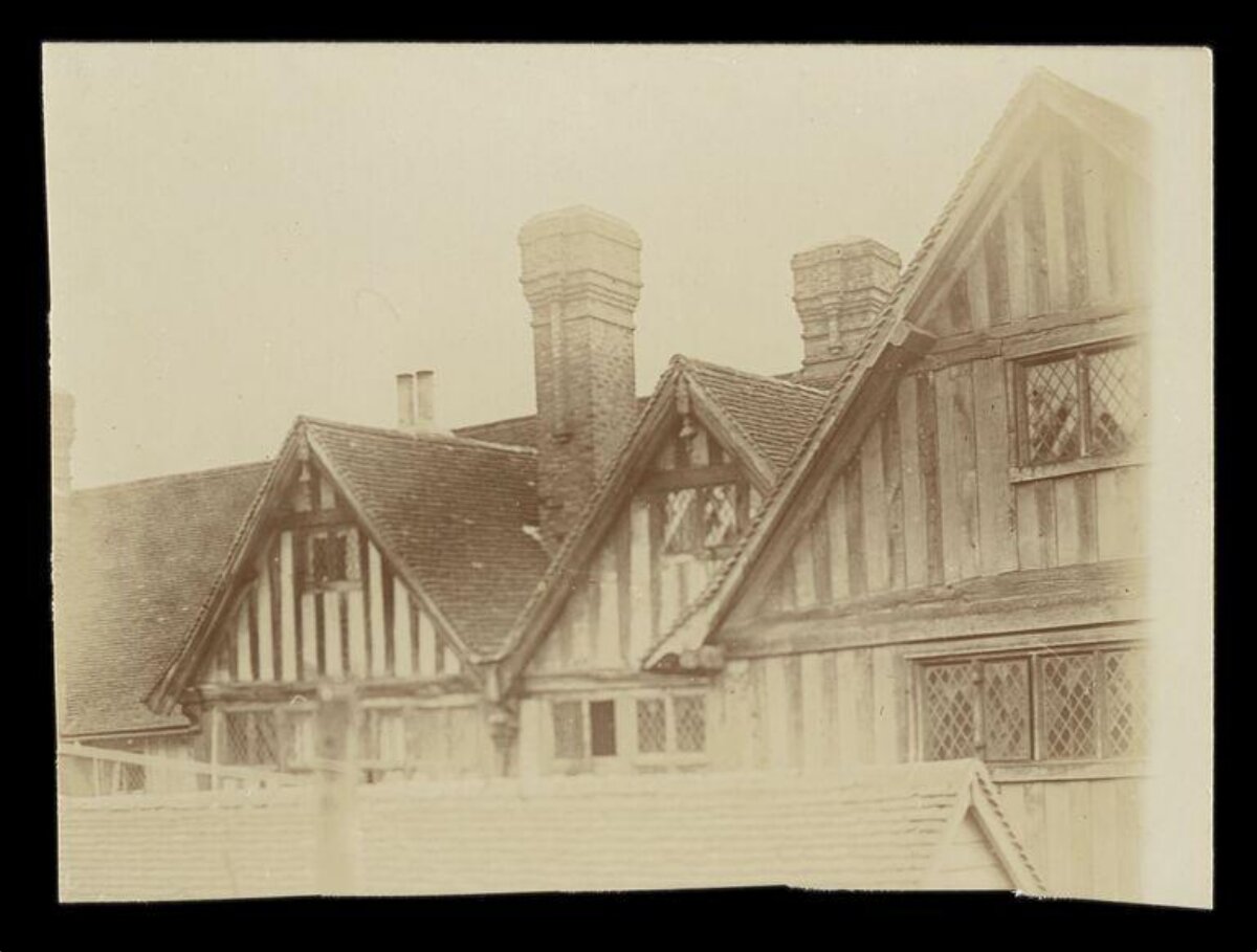 Vintage Half-Timbered Building Roofs