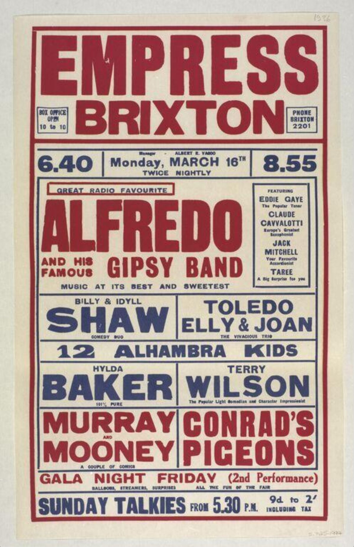 Empress Brixton Vintage Show Poster