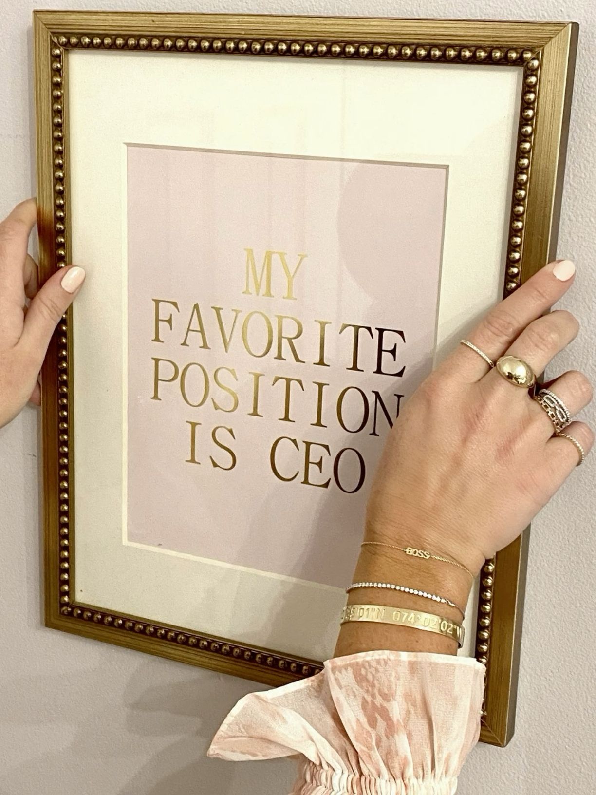 Framed 'My Favorite Position Is CEO' Quote