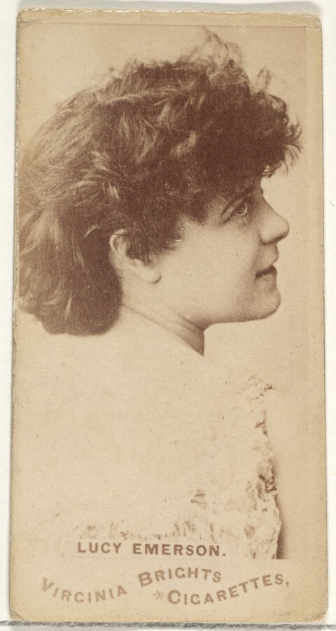 Vintage Cigarette Card Portrait of Lucy Emerson