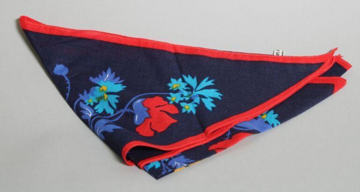 Folded Floral Pattern Bandana