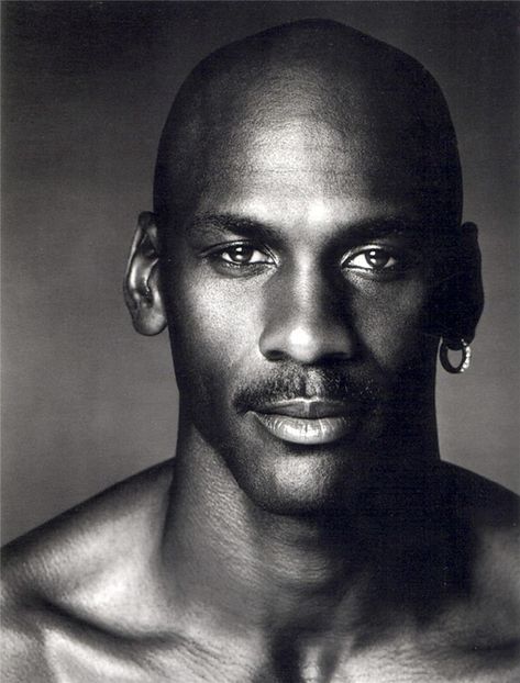 Black and White Portrait of Michael Jordan