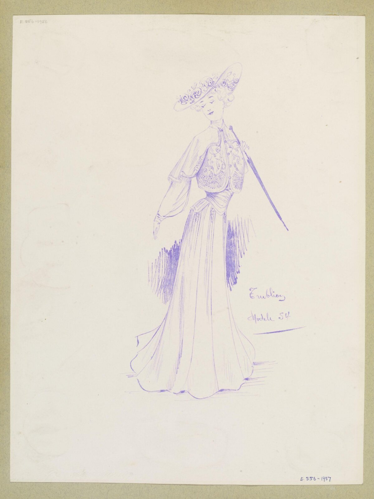Early 1900s Women's Fashion Sketch