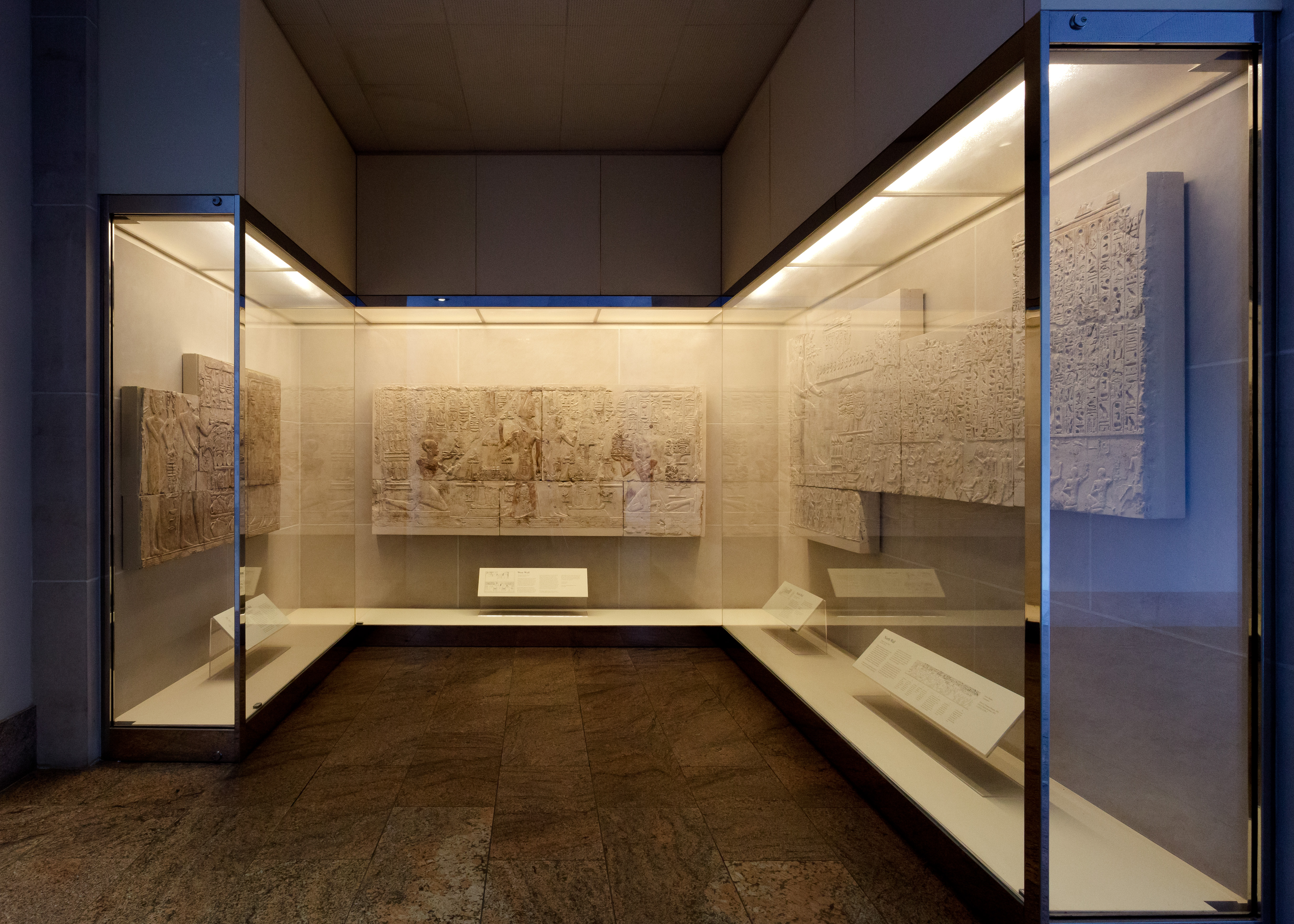 Museum Display of Egyptian Reliefs