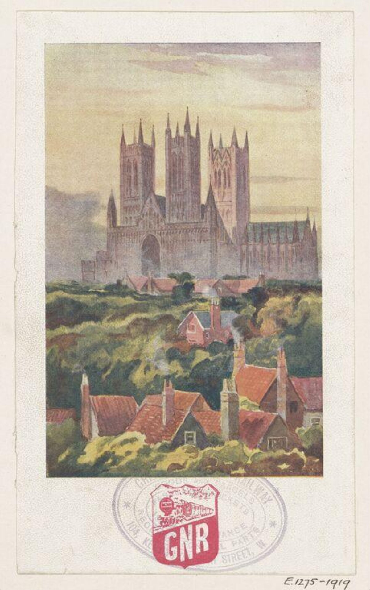 Vintage Cathedral View GNR Postcard