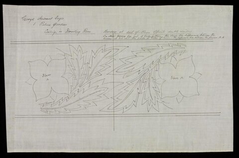 Hand-drawn Ceiling Border Design Sketch