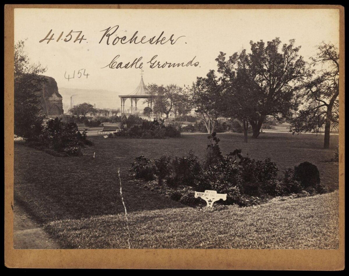 Vintage View of Rochester Castle Grounds