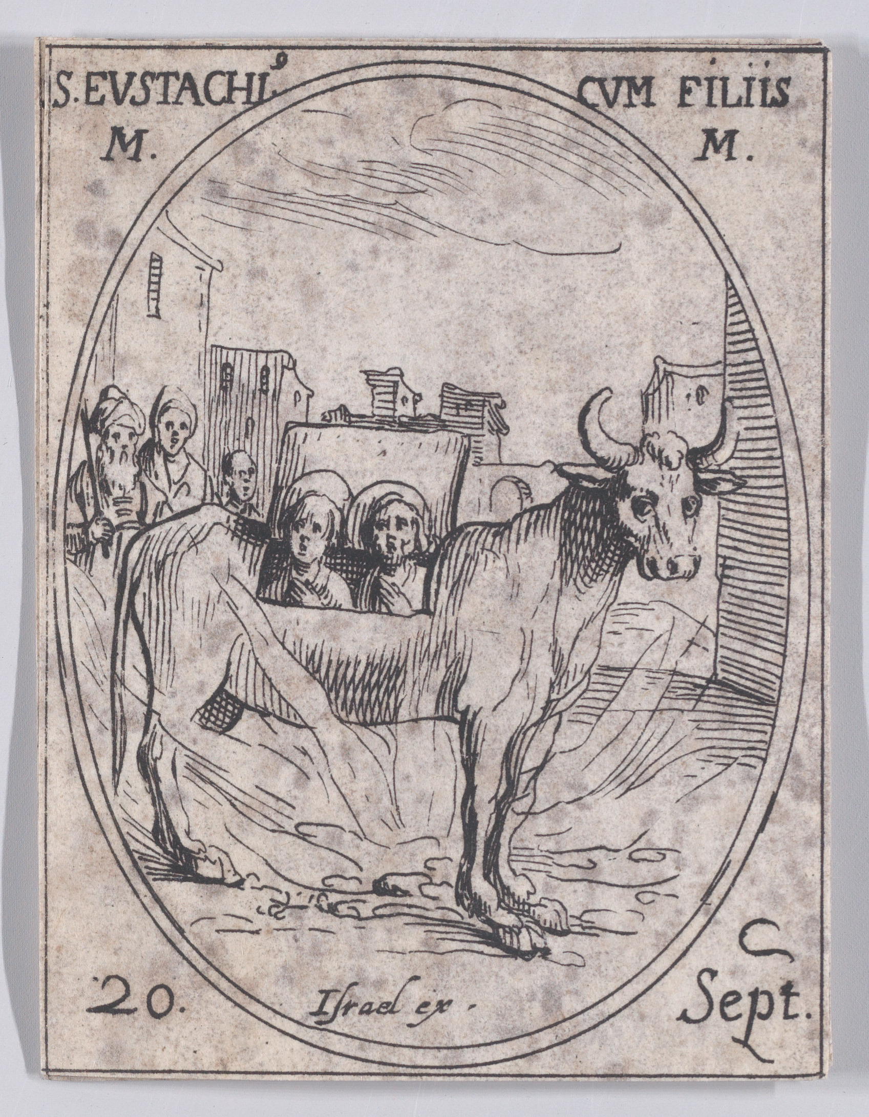 Saint Eustace Religious Ink Sketch