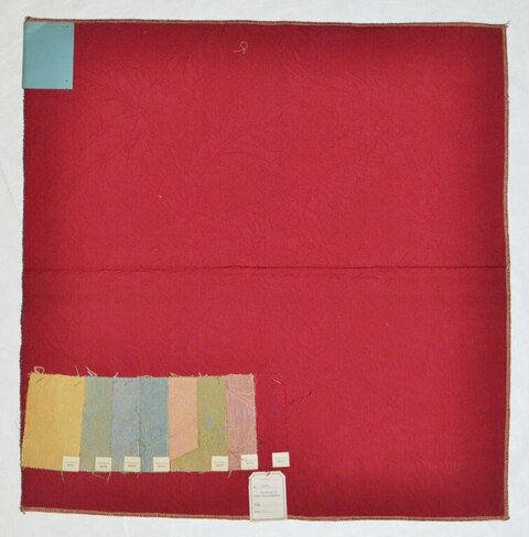 Vintage Textile Color Swatch Card