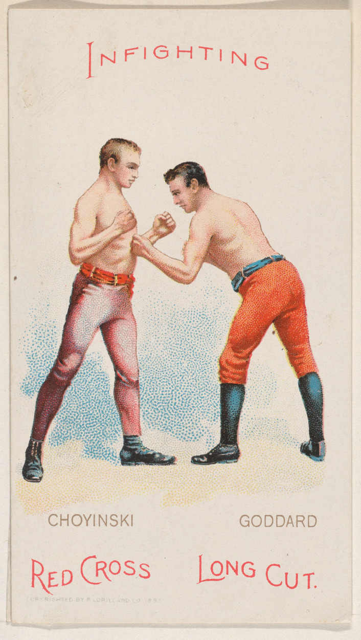 Vintage Infighting Boxing Trade Card