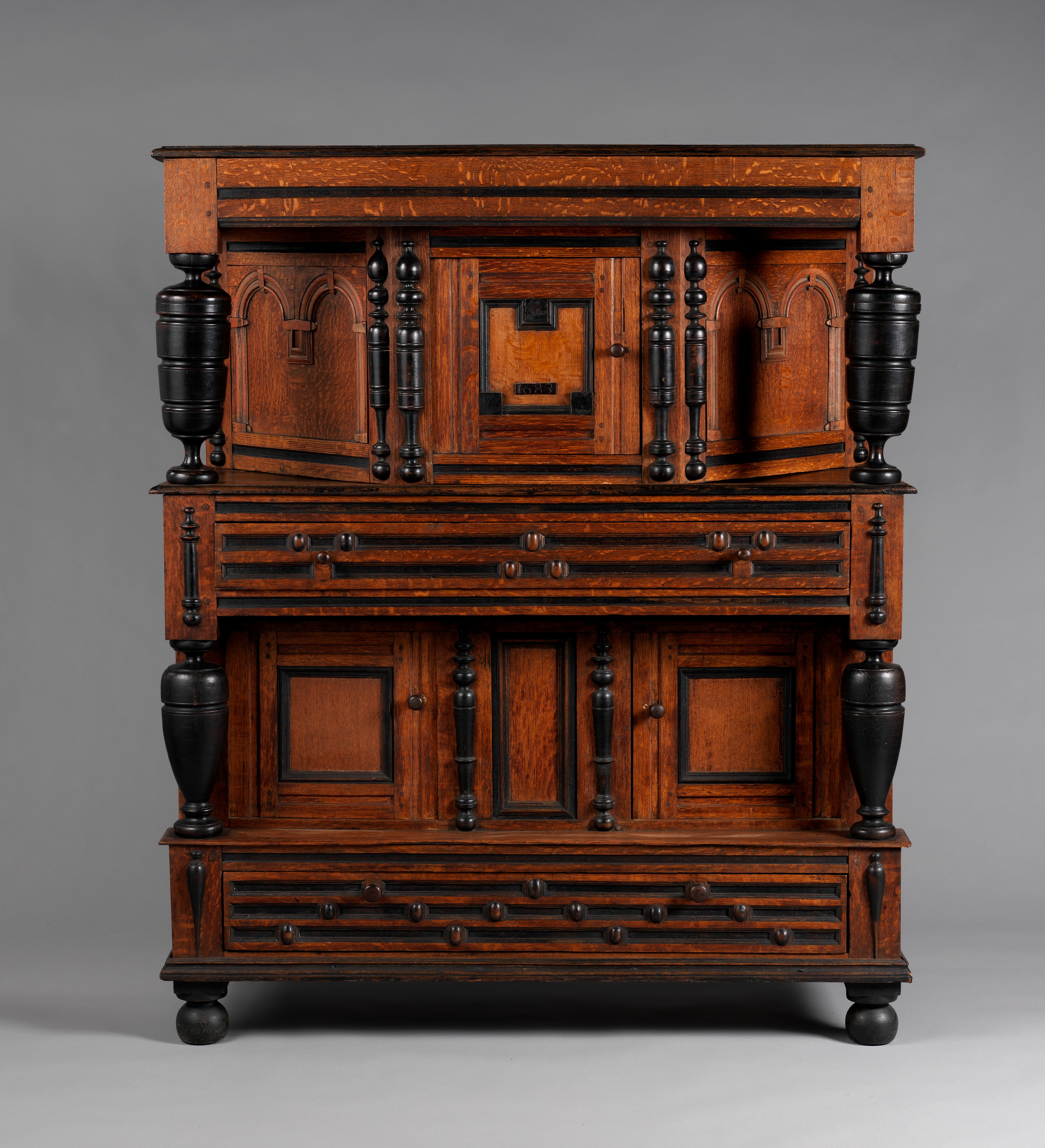 1683 Dated Antique Oak Cabinet